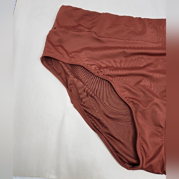 La Blanca Womens Swim Suit Bottoms Sz 18W Highwasted Clay Color High Cut Leg - Picture 3 of 13